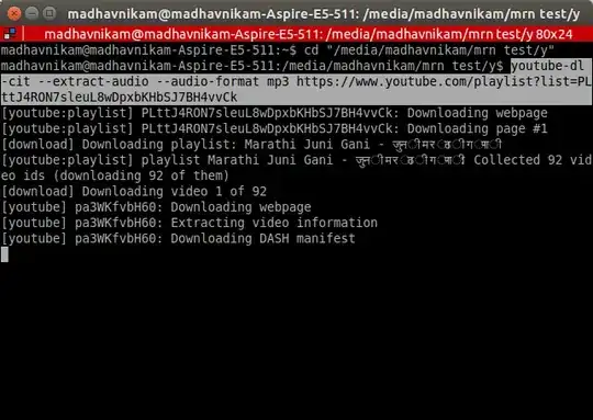 downloading playlist by Youtube-dl