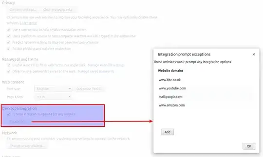 Desktop integration settings in Chromium