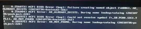 Picture of bios error