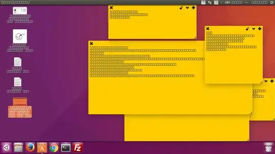 screen shot with rectangles instead of letters