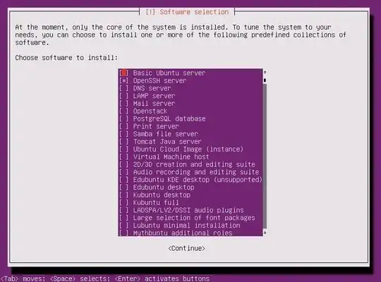 Software Selection Screen