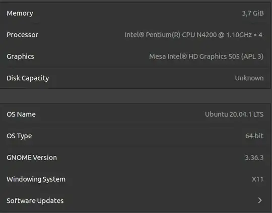 "about" settings screenshot