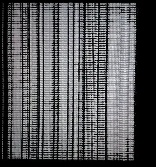 Screenshot of error