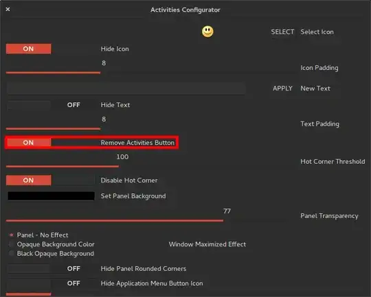 <code>Activities Configurator</code> settings panel
