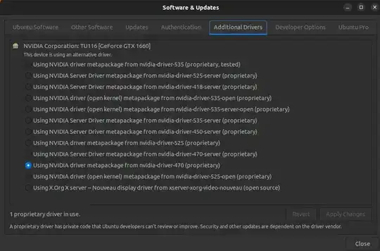 nvidia drivers & current settings