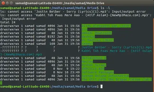 Ls -l Commanded on to the directory with IO porblems