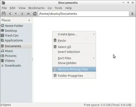 Restore Missing Files in PCManFM
