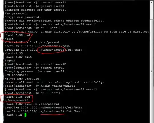 user mod -d screen shot