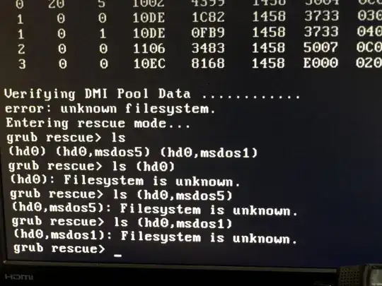 ls filesystem is unknown