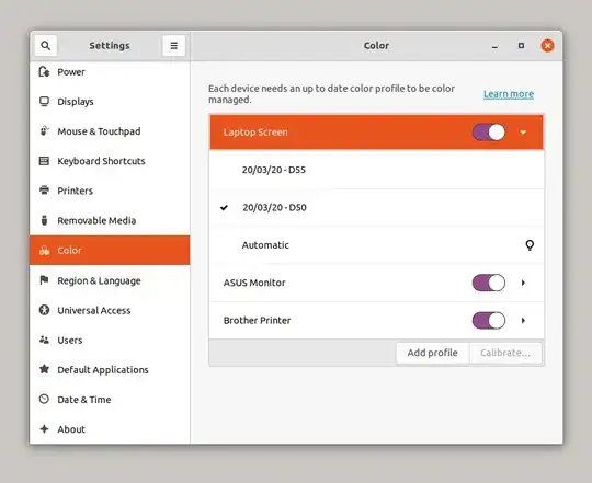 color profile settings UI screenshot