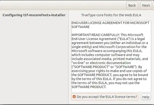 Configuring ttf-mscorefonts-installer