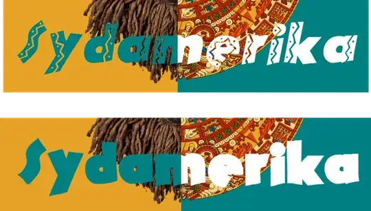 Top: expected output. Bottom: actual output