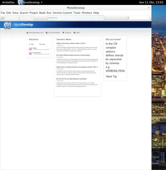 screenshot of monodevelop on a HiDPI display, ubuntu