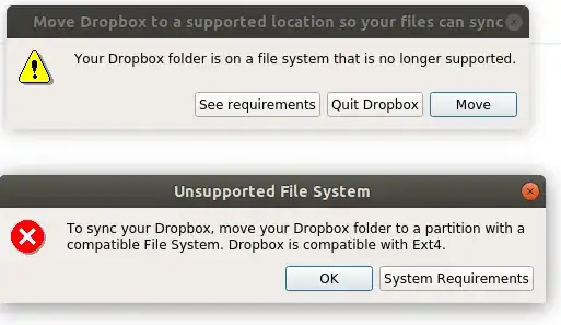 Dropbox message