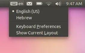 The keyboard indicator