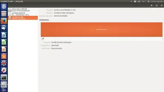 I put the sd card on the pc through an USB adapter, and it only shows 32MB