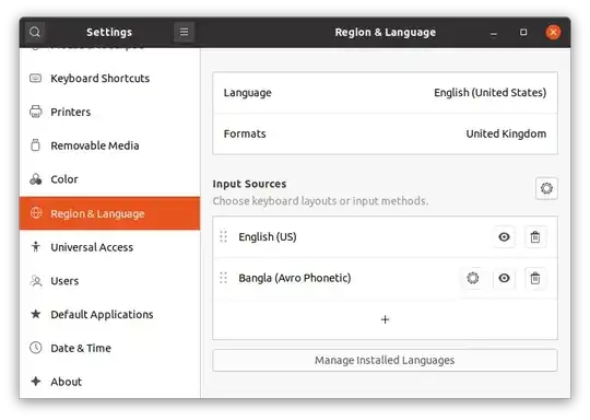 Avro phonetic in Input Sources