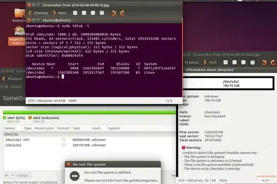 fdisk, reinstall halt, more Gparted info