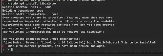 package install error libuv1-dev