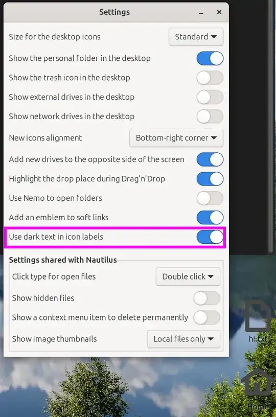 using dark text in icon labels