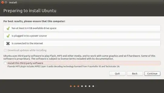 Disabled update selection for a laptop