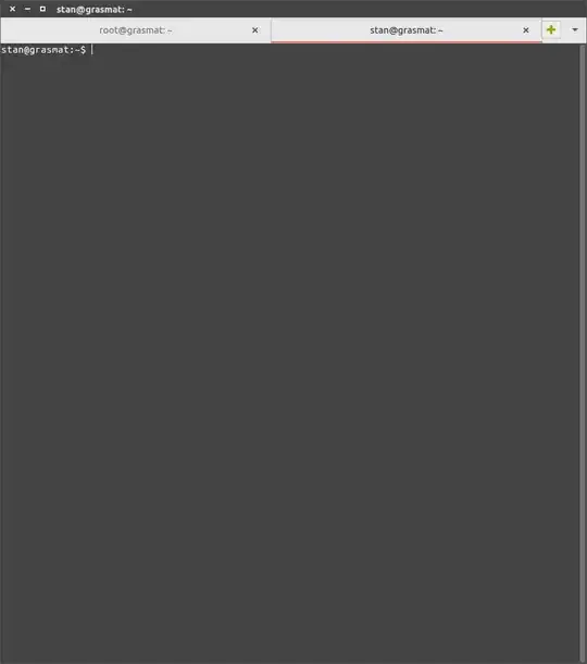 Terminal with to tabs