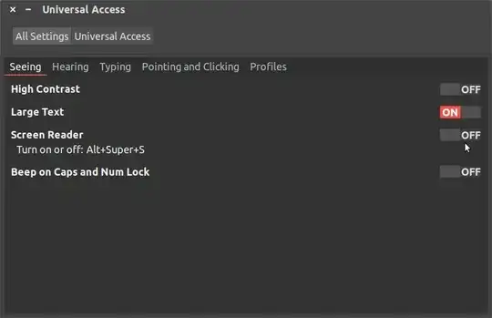 screen reader settings