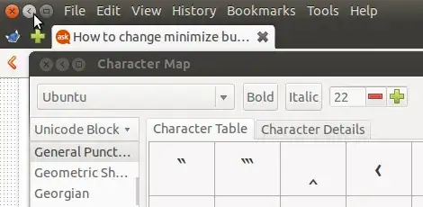 Screenshot for left-pointing minimize button