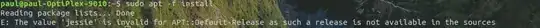 sudo apt error