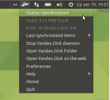 Yandex.Disk Indicator