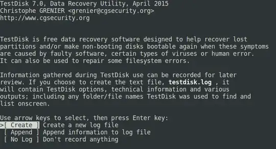testdisk main screen