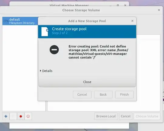 Error creating pool