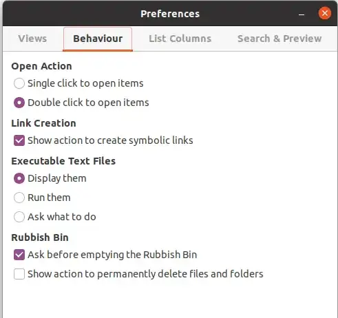 Select option to show in menu