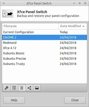 XFCE Panel Switch settings