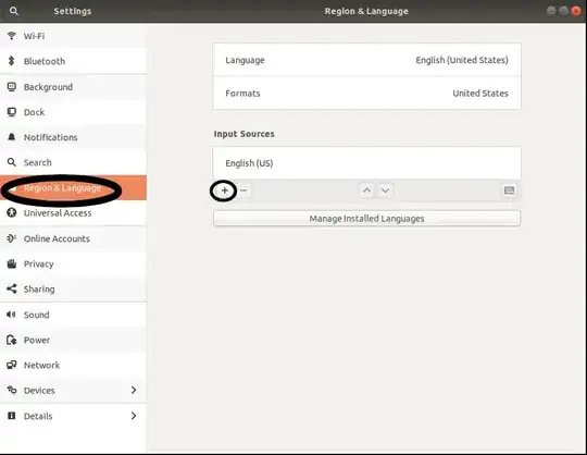 Region & Language menu