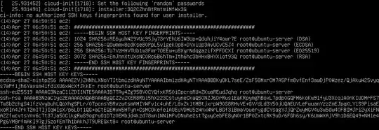 Showing SSH host keys