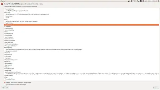 Ubuntu internal error msg