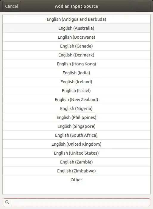 Input sources screenshot