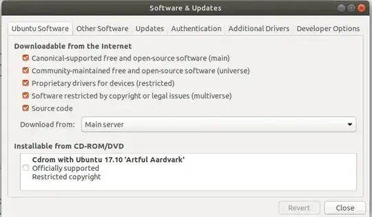 My Software and Update Section
