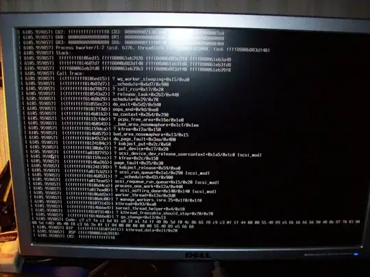 kernel panick with stack trace