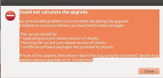 Screenshot of the Error