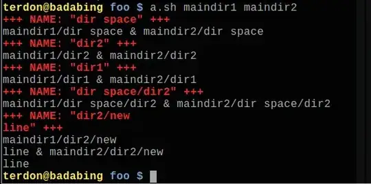 Screenshot showing the script's output