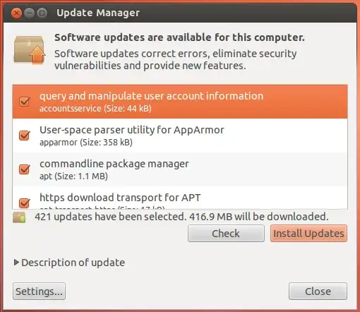 Updating through the UI 2