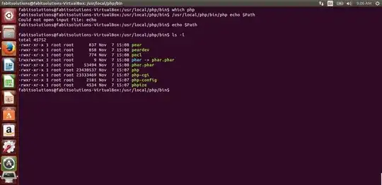 output of few commands