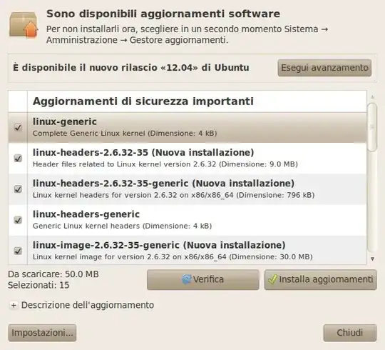 update manager screen