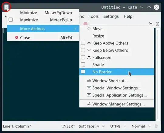 Alt+F3 or menu button