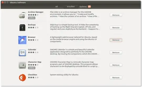 Ubuntu Software Uninstall Apps using Software