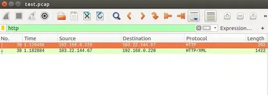 wireshark with display filter of http