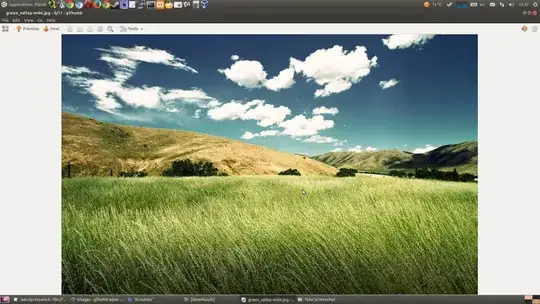 gthumb window fills screen