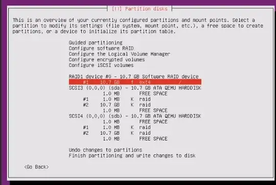 Ubuntu 18.04 partitions with RAID